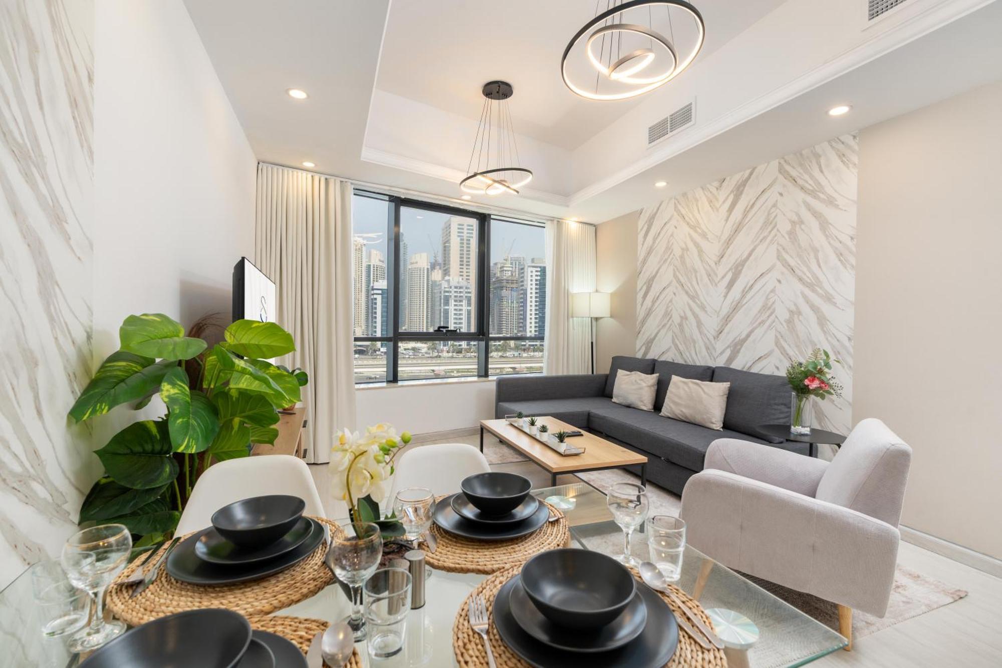 Modern 1Br Apartment In Jlt Next To Metro With City Views Dubái Exterior foto
